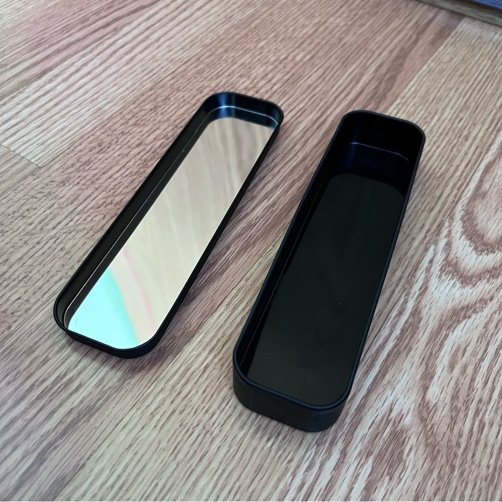 NUDESTIX Black Mirrored Tin Cosmetic Case